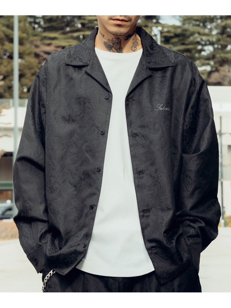 【SALE／50%OFF】Subciety Paisley open collar L/S shirt サブサエティ トップス シャツ・ブラウス グリーン ブラック【RBA_E】【送料無料】