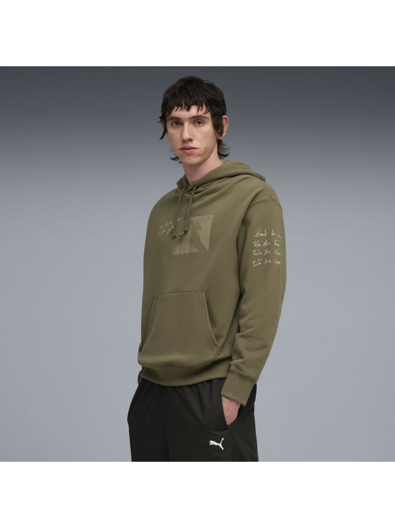 【SALE／30%OFF】PUMA メンズ グラフィック フォレスト フーディ GRAPHIC Hoodie プーマ トップス スウェット・トレーナー グリーン【RBA_E】【送料無料】