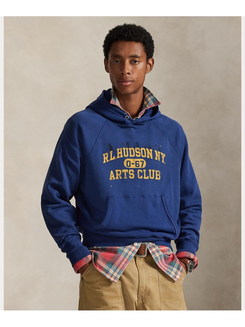POLO RALPH LAUREN ヴィンテージ フィット フリース グラフィック フーディ ラルフローレン トップス パーカー・フーディー ネイビー【送料無料】｜ Fashion Men