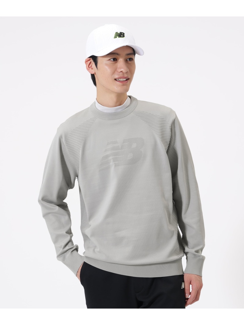 【SALE/30%OFF】New Balance Golf クルーネック ニット プルオーバー (MENS) ニューバランスゴルフ トップス ニット ブラック ホワイト グレー【RBA_E】【送料無料】| Fashion Men