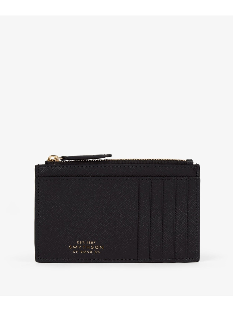 SMYTHSON 8 Card Slot Coin Purse in Panama スマイソン 財布・ポーチ・ケース 名刺入れ・カードケース ブラック【送料無料】 36,465円