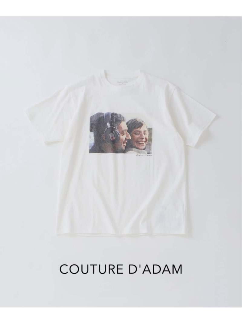 EDIFICE COUTURE D'ADAM (クチュール ド アダム) Jane&Serge at Beach Tシャツ エディフィス トップス カットソー・Tシャツ ホワイト ブラック【送料無料】