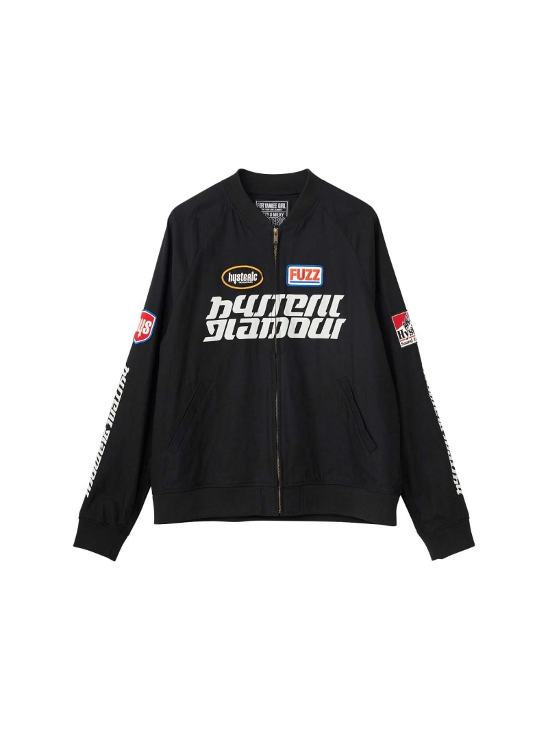 HYSTERIC GLAMOUR SOUND EXPERIENCE リブブルゾン ヒステリックグラマー ジャケット・アウター ブルゾン・ジャンパー ブラック レッド グリーン【送料無料】