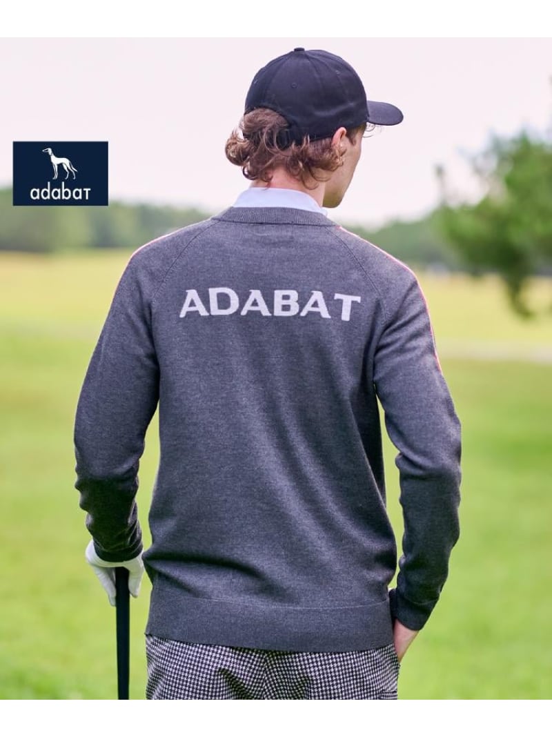 【SALE／40%OFF】adabat 【新レーベル ADABAT NAVY】スリーブラインセミモックニット アダバット トップス ニット ブラック ネイビー グレー【RBA_E】【送料無料】