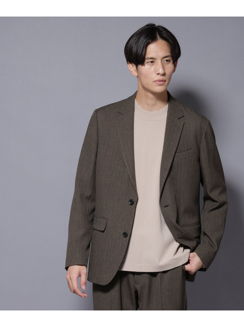 【SALE／30%OFF】NANO universe 「N JACKET ベーシック」 洗えるMIXツイードストレッチジャケット(セットアップ可) ナノ全ての存在 ジャケット・アウター 余分の物のジャケット・アウター 薄墨色【RBA_E】【貨物輸送無料】