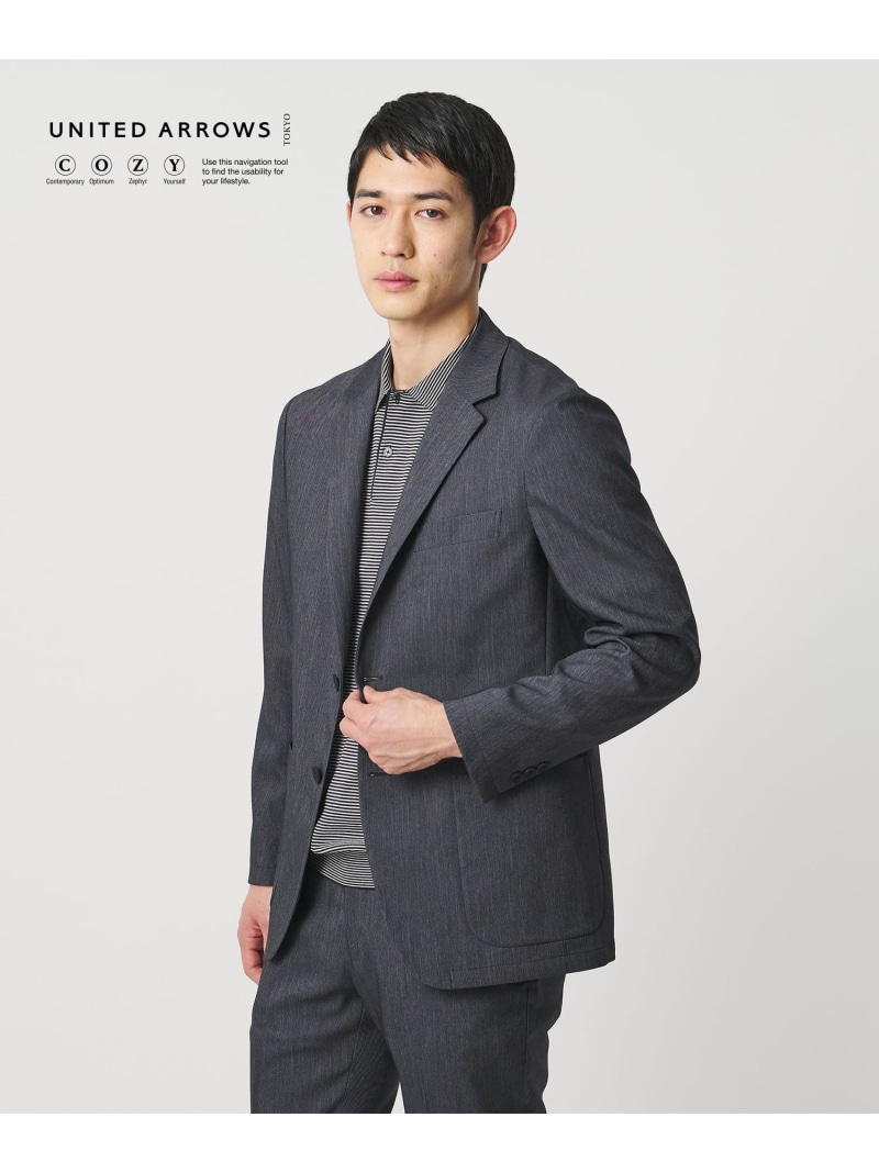 UNITED ARROWS デニムライク シングル 2ボタン テーラード ジャケット UA COZY ウォッシャブル ヨコストレッチ 防しわ ユナイテッドアローズ スーツ・フォーマル スーツジャケット ネイビー【送料無料】｜ Fashion Men 28,463円