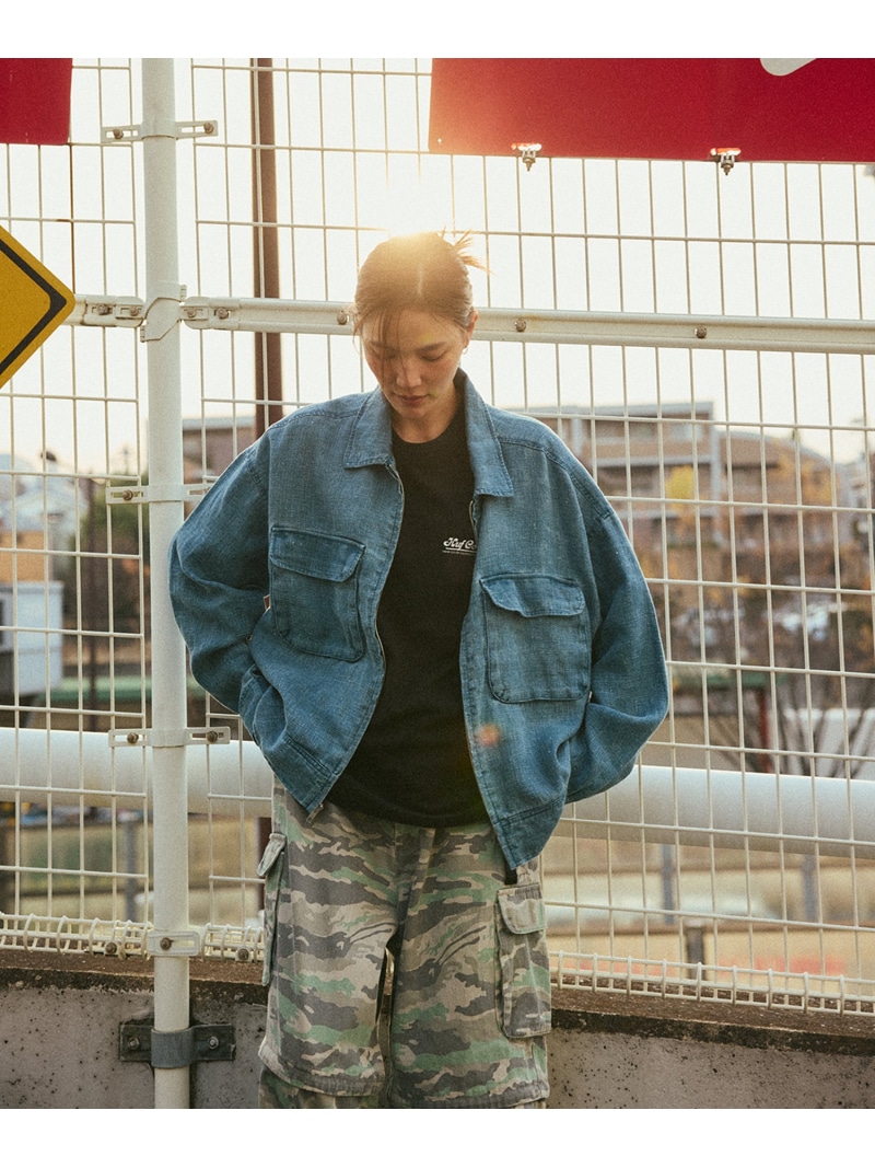 HUF HUF CO-OP WADING ZIP JACKET / HUF ジャケット ハフ ジャケット・アウター その他のジャケット・アウター ブラウン ネイビー【送料無料】