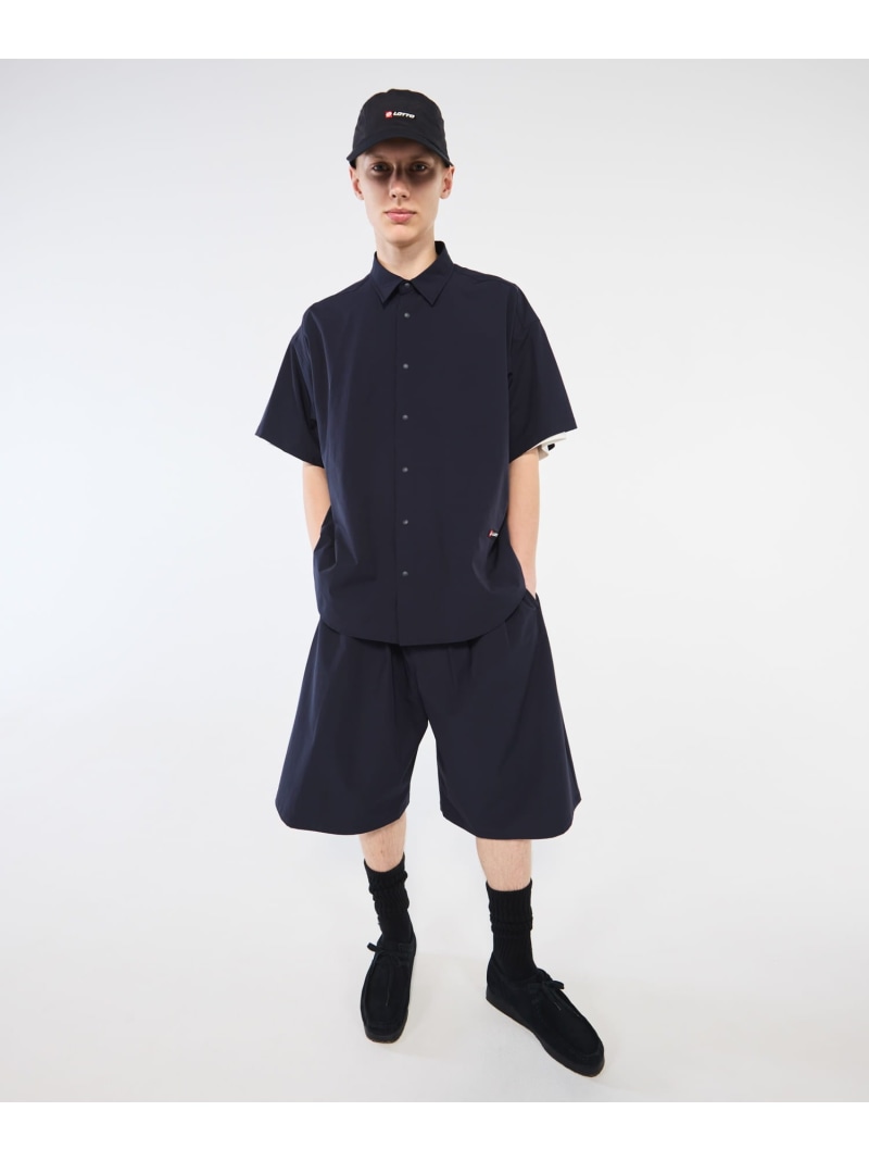 URBAN RESEARCH LOTTO 4WAY STRETCH NYLON SHIRTS アーバンリサーチ トップス プルオーバー・トップ 米国海軍 黒いこと【貨物輸送無料】