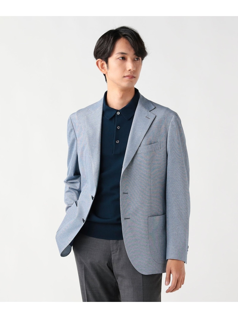 【SALE／40%OFF】BEAMS HEART MEN クールマックス(R) 鹿の子 3ボタン ジャケット ビームス ハート ジャケット・アウター テーラードジャケット・ブレザー ブルー ネイビー【RBA_E】【送料無料】｜ Fashion Men