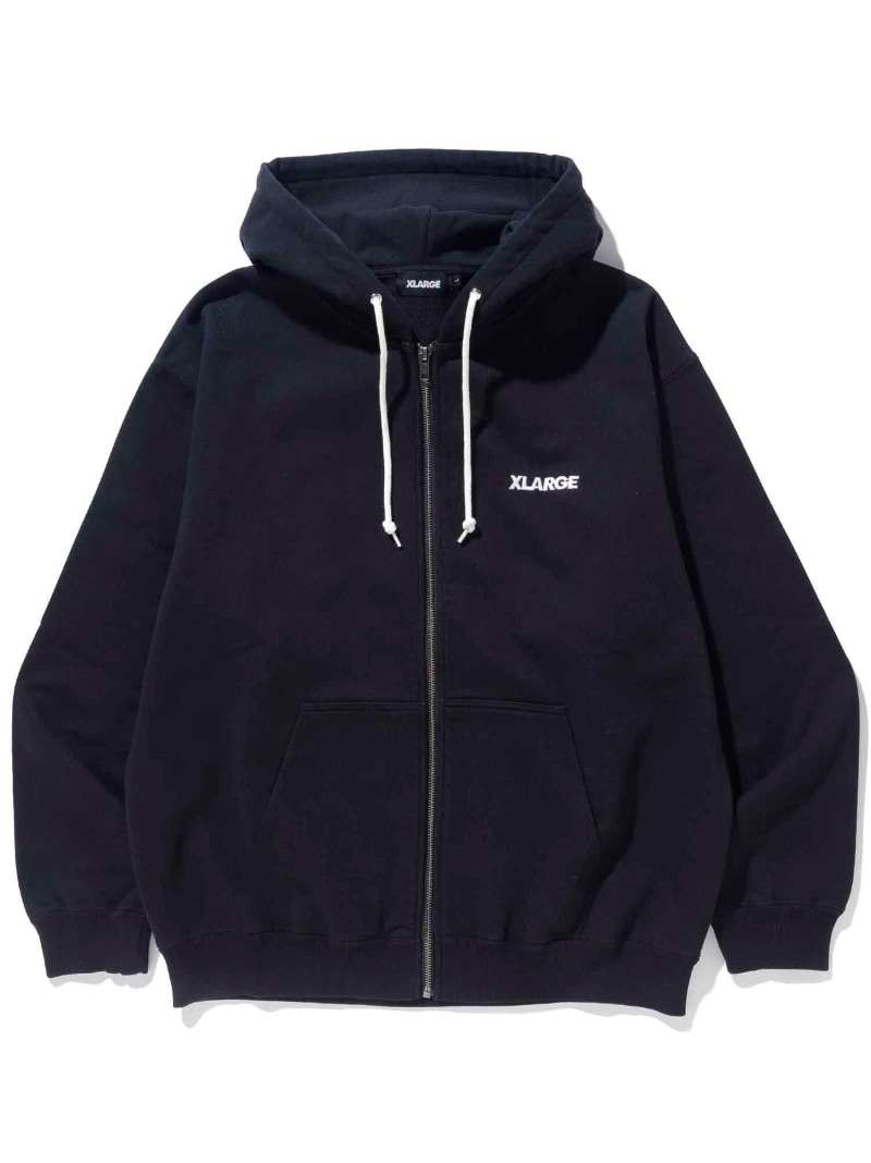 XLARGE STANDARD LOGO ZIP HOODED SWEATSHIRT エクストララージ トップス スウェット・トレーナー 緑であること 黒いこと 米国海軍 赤銅色 薄墨色【貨物輸送無料】