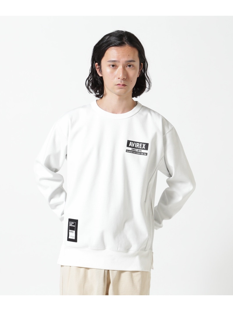 AVIREX 《WEB&DEPOT限定》BONDING CREW SWEAT/ボンディングクルースウェット アヴィレックス トップス スウェット・トレーナー ブラック グレー ホワイト【送料無料】 11,880円