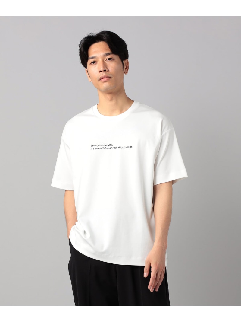COMME CA MEN シルキースムース ロゴTシャツ コムサメン トップス カットソー・Tシャツ ブルー ブラック ホワイト【送料無料】