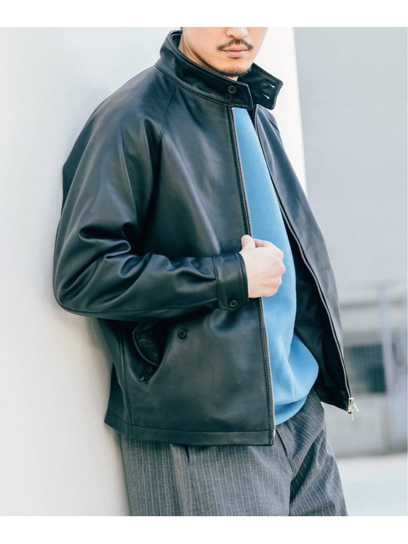 【SALE／30%OFF】EDIFICE ラム レザー ドライビング ブルゾン エディフィス ジャケット・アウター ライダースジャケット ブラック【RBA_E】【送料無料】｜ Fashion Men