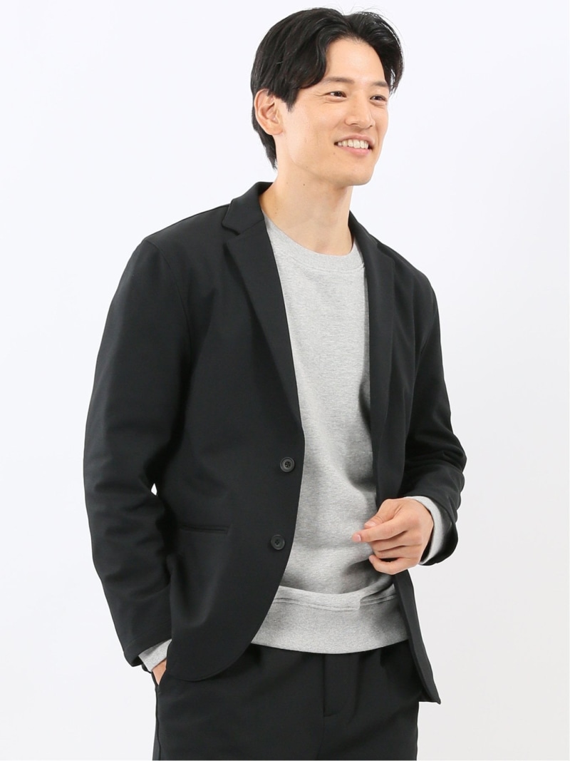 【SALE／30%OFF】TAKA-Q カットツイル 2ボタンテーラードジャケット(セットアップ可能) タカキュー トップス その他のトップス ネイビー ブラウン【RBA_E】【送料無料】