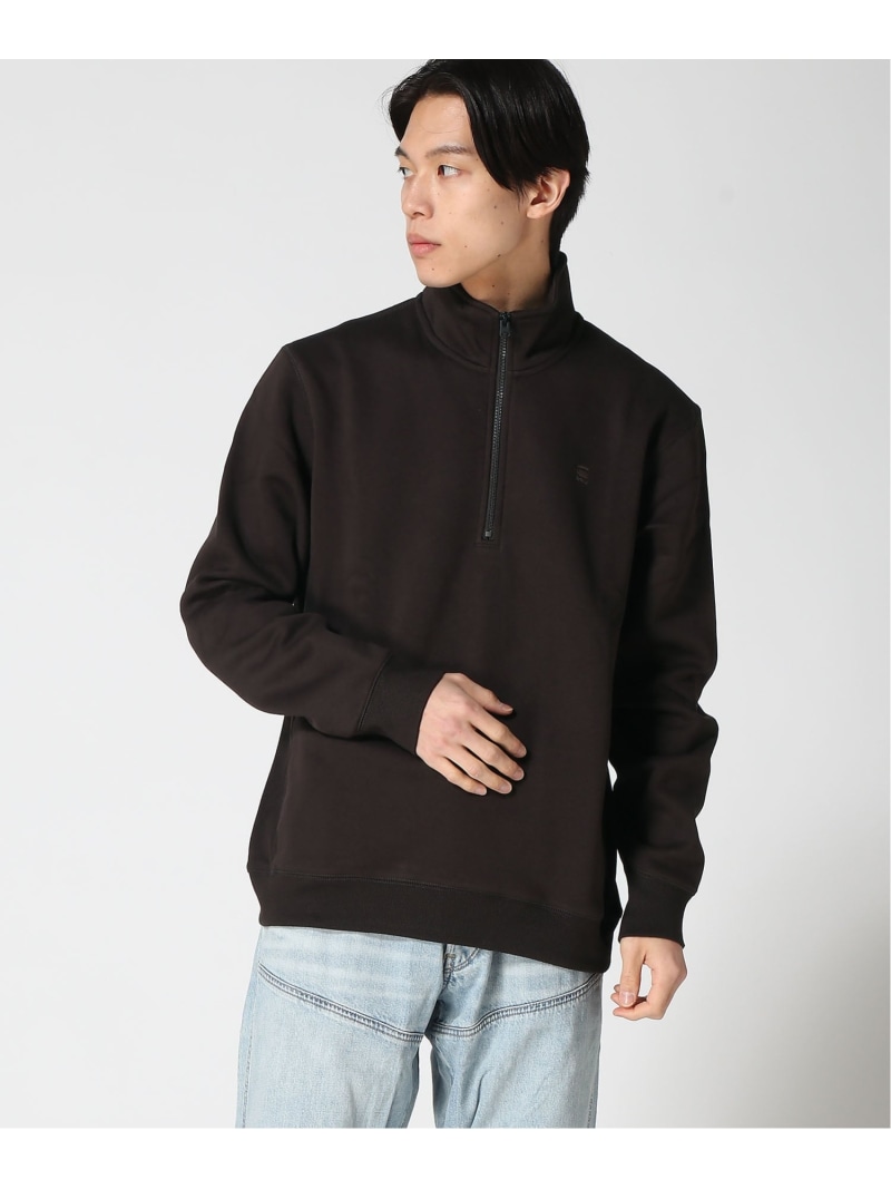 【SALE／40%OFF】G-Star RAW 【公式ショップ】Premium Core Half Zip Sweater/ベーシックスタイルワンポイントロゴハーフジップスタンドカラースウェット/トレーナー ジースターロゥ トップス スウェット・トレーナー ブラウン【RBA_E】【送料無料】
