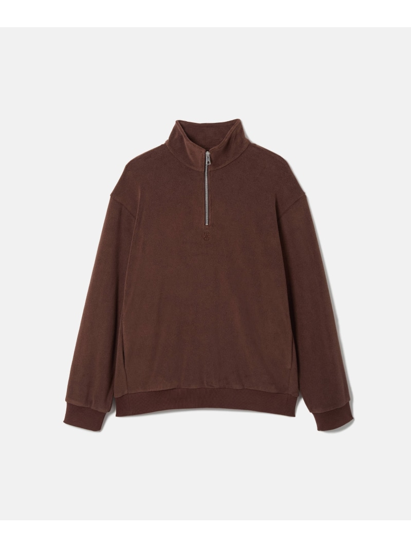 【SALE／30%OFF】SEAGREEN PLANE PILE HALFZIP PULLOVER タトラスコンセプトストア トップス スウェット・トレーナー 白いこと 赤銅色【RBA_E】【貨物輸送無料】