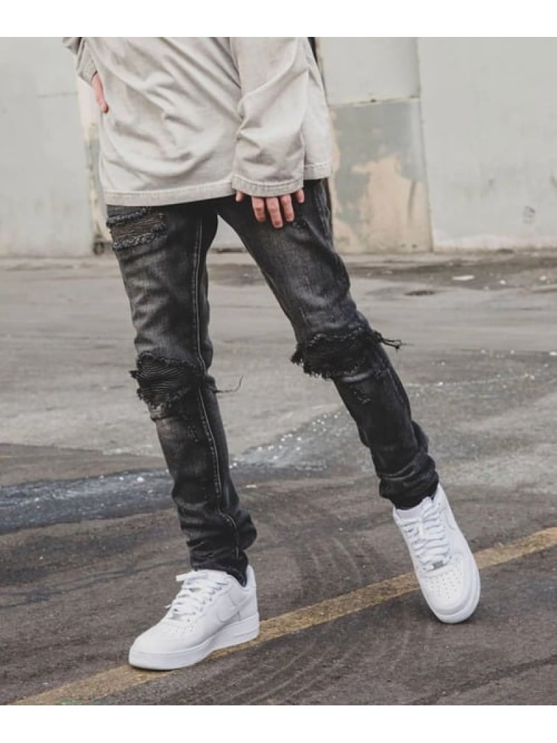 SELECT BRANDS mnml/ミニマル X162 SKINNY FIT DENIM(MENS) ジャックローズ パンツ その他のパンツ ブラック ブルー【送料無料】 12,320円