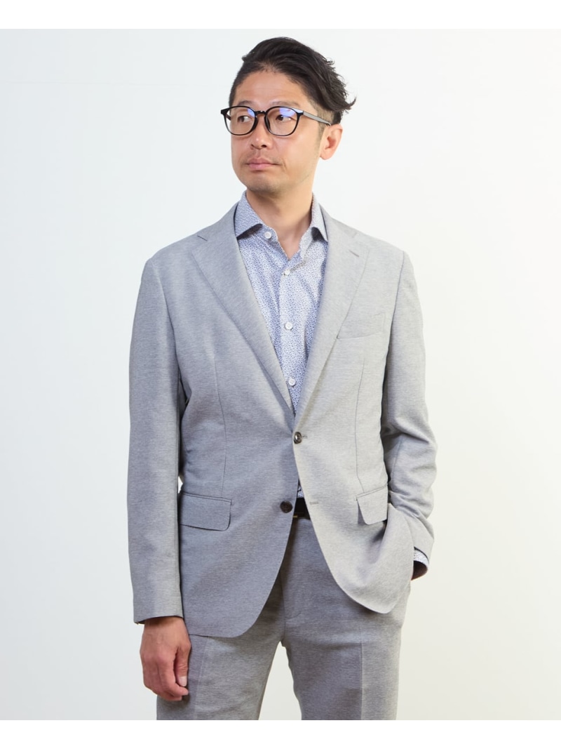 MEN'S MELROSE カラミストレッチコンフォートジャケット(セットアップ可) メンズメルローズ ジャケット・アウター テーラードジャケット・ブレザー ネイビー【送料無料】