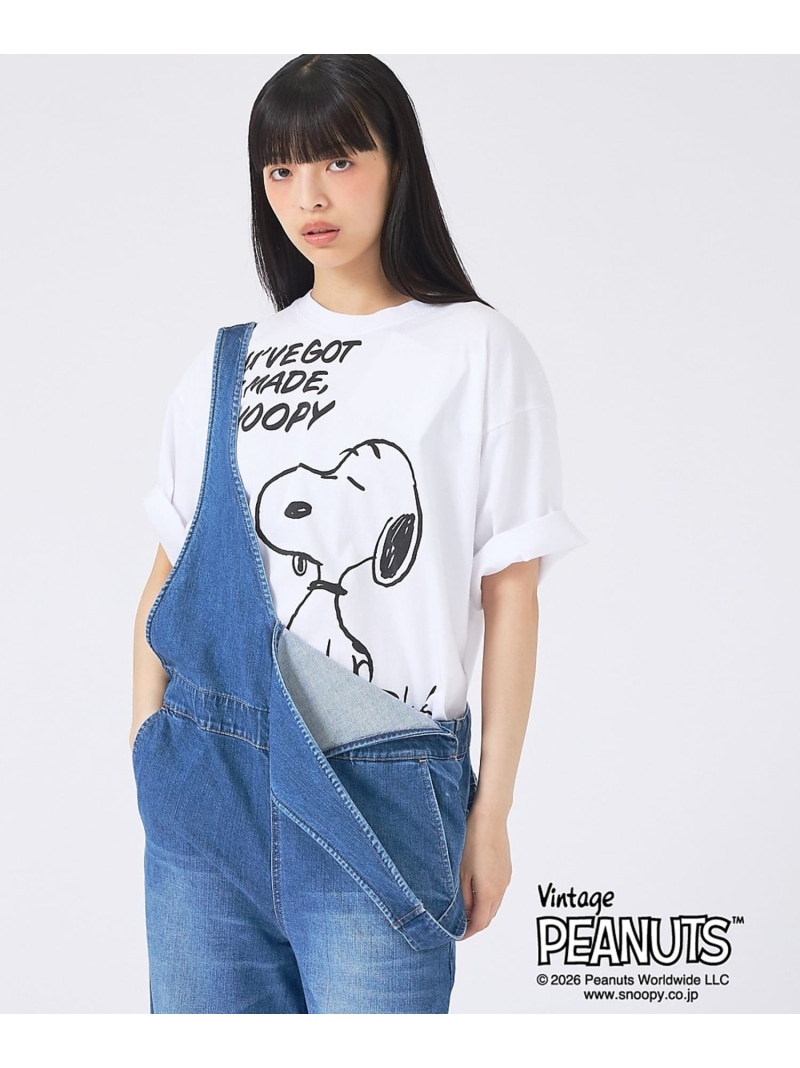 ABAHOUSE LASTWORD 【JOHNBULL/ ジョンブル】PEANUTS SNOOPY/ピーナッツスヌー アバハウス トップス カットソー・Tシャツ ホワイト ブラック【送料無料】