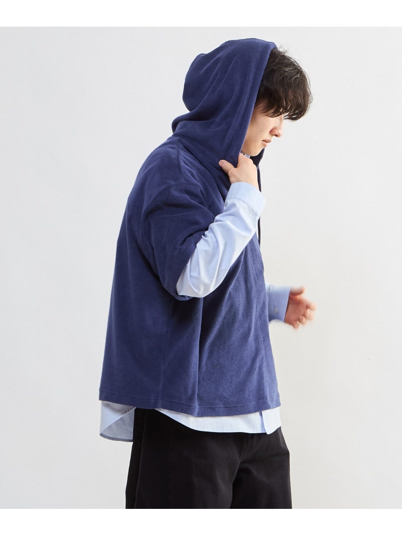 【SALE／30%OFF】CONVERSE TOKYO PILE HOODIE TEE コンバーストウキョウ トップス カットソー・Tシャツ ネイビー グレー【RBA_E】【送料無料】｜ Fashion Men