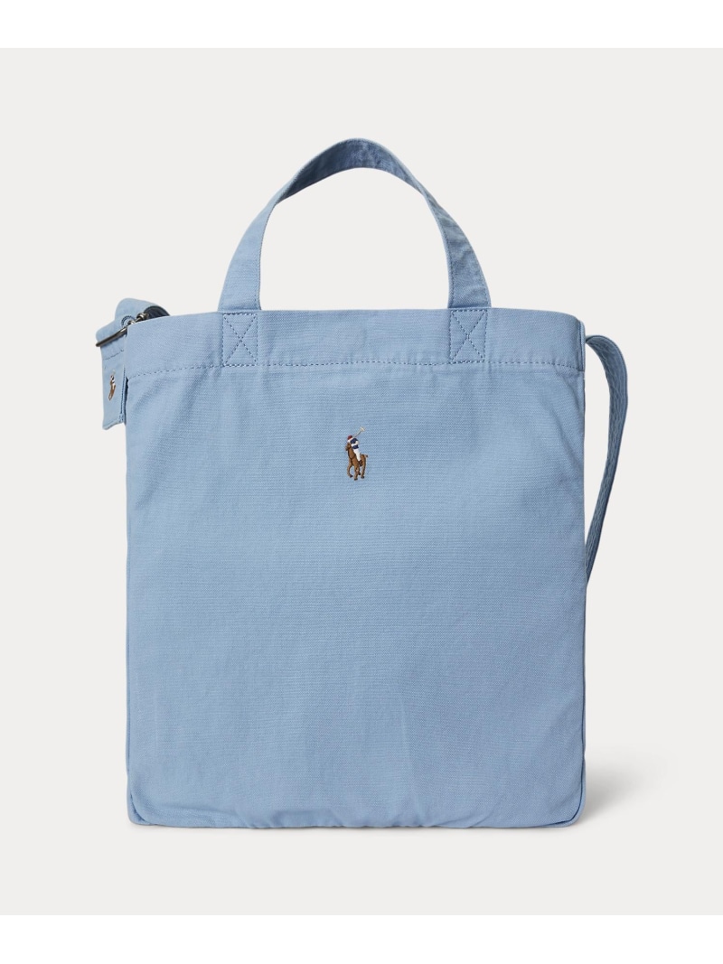 POLO RALPH LAUREN キャンバス ショッパー トート ラルフローレン バッグ トートバッグ ブルー【送料無料】