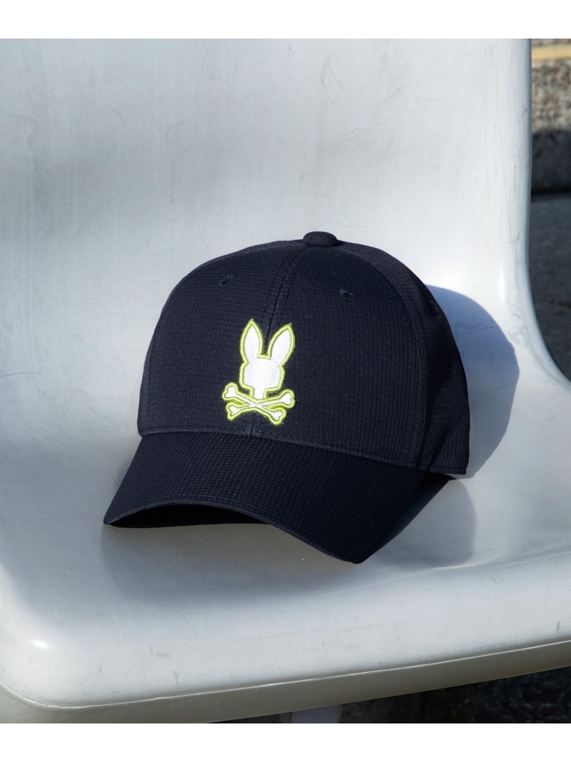 Psycho Bunny [GOLF]DotAir  コントラストシグネチャーロゴキャップ サイコバニー 帽子 キャップ ホワイト ネイビー【送料無料】