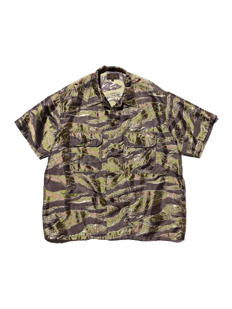 BEAMS PLUS MIL-SHT Tiger Stripe Mesh Jacquard ビームス メン トップス プルオーバー・トップ【貨物輸送無料】
