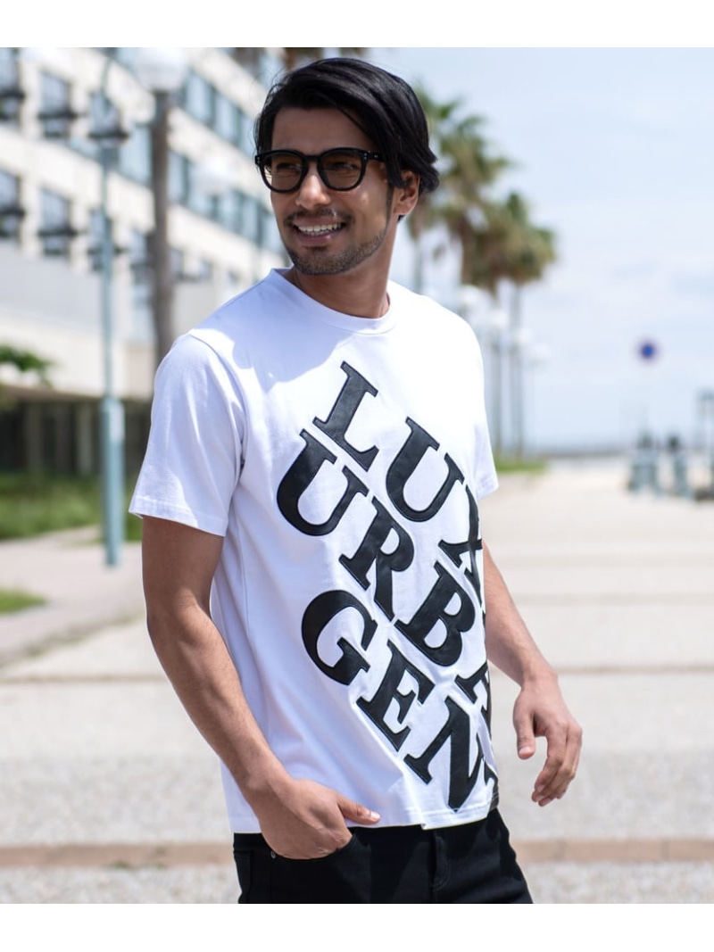 SB select LUXE/R クルーネック ベア天PU貼り付けフロントロゴTEE 半袖 シルバーバレット トップス カットソー・Tシャツ ホワイト ピンク ブラック【送料無料】