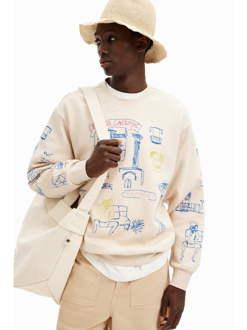 【SALE／30%OFF】Desigual APOLO スウェットロングスリーブ デシグアル トップス スウェット・トレーナー ベージュ【RBA_E】【貨物輸送無料】