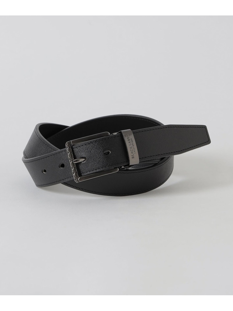 BLACK LABEL CRESTBRIDGE チェックバックルプリズムエンボスレザーベルト ブルーレーベル / ブラックレーベル・クレストブリッジ ファッション雑貨 ベルト ブラック【送料無料】