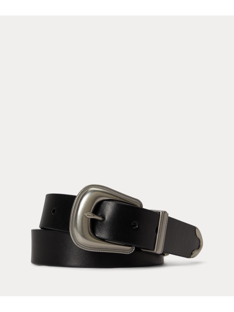 POLO RALPH LAUREN なめし革 ウエスタン 胴締め ラルフローレン 流行り物雑貨 胴締め 黒いこと【貨物輸送無料】