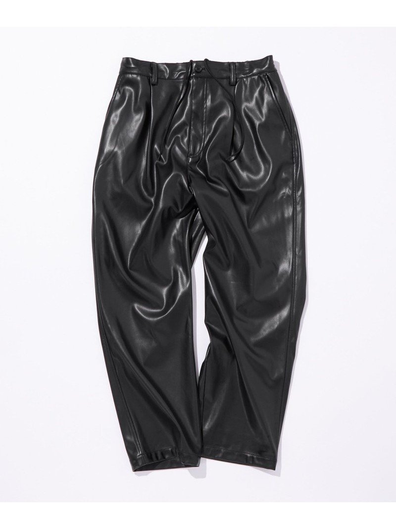 おしゃれ United Arrows Green Label Relaxing Web限定 Glr Or フェイクレザー ストレート パンツ ユナイテッドアローズ アウトレット ジーンズ フルレングス 送料無料