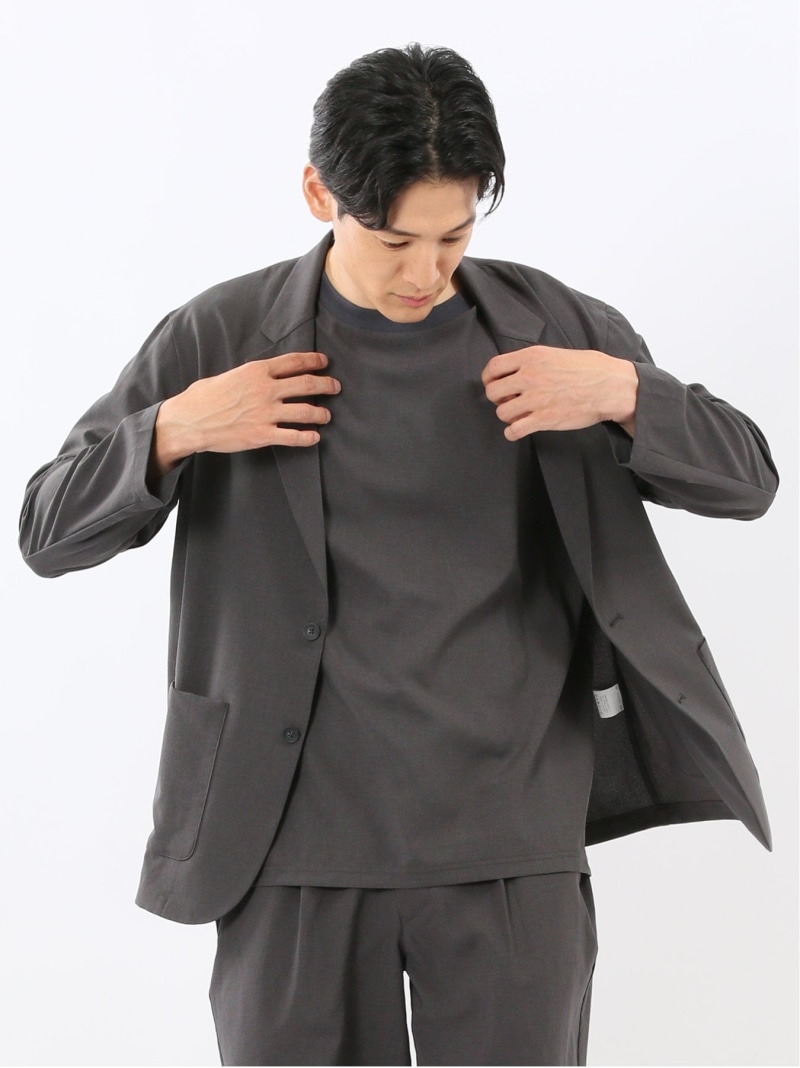m.f.editorial circle motion air2 2ボタンジャケット(セットアップ可能) タカキュー ジャケット・アウター その他のジャケット・アウター グレー【送料無料】