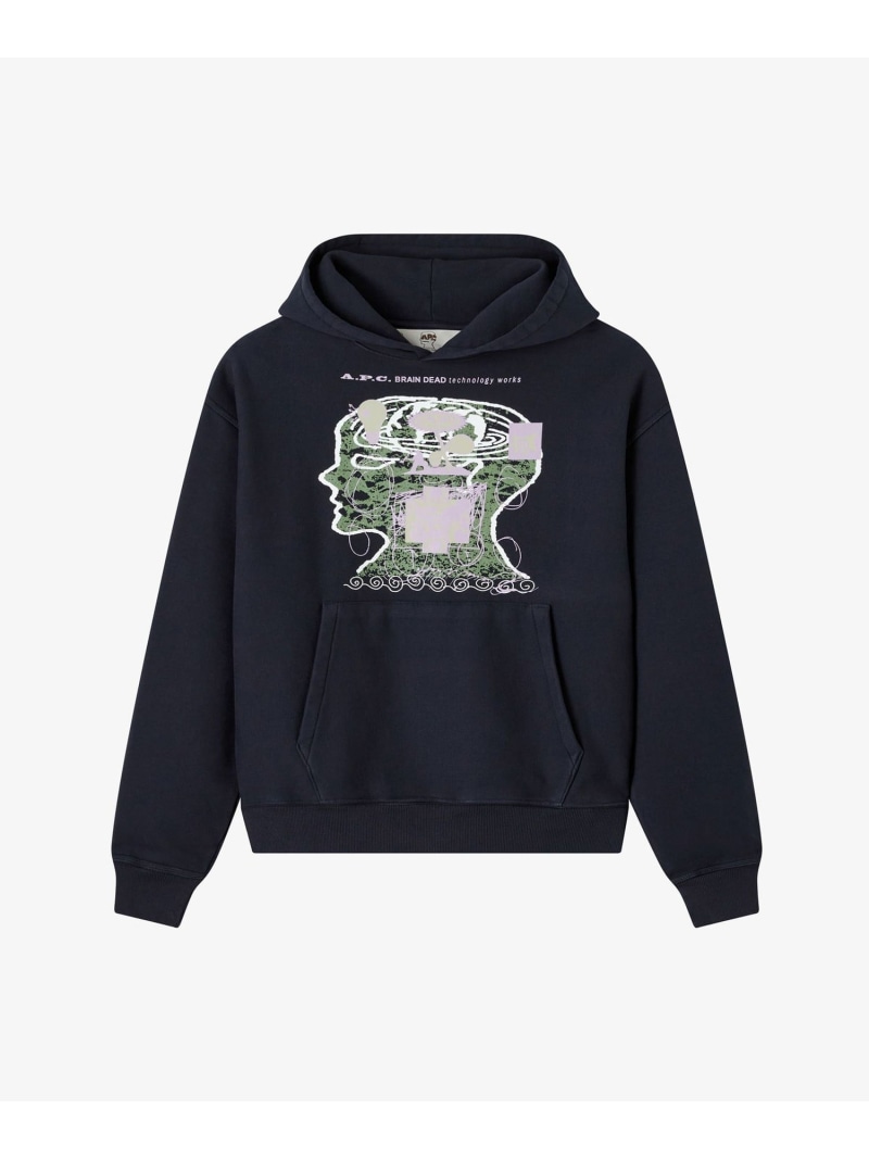 A.P.C. Brain Dead x A.P.C. Technology Works Hoodie アー・ぺー・セー トップス スウェット・トレーナー 米国海軍【貨物輸送無料】