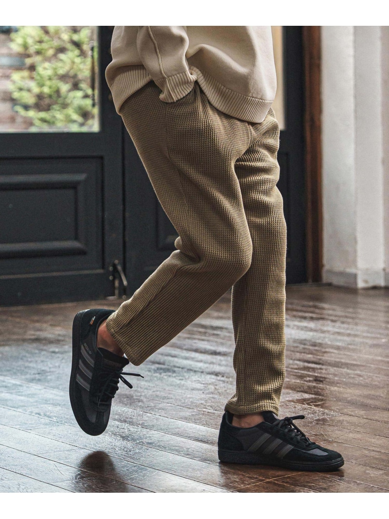 CAMBIO mp14015- Waffle Jogger Pants ジョガーパンツ カンビオ パンツ その他のパンツ ブラック グレー カーキグリーン【送料無料】