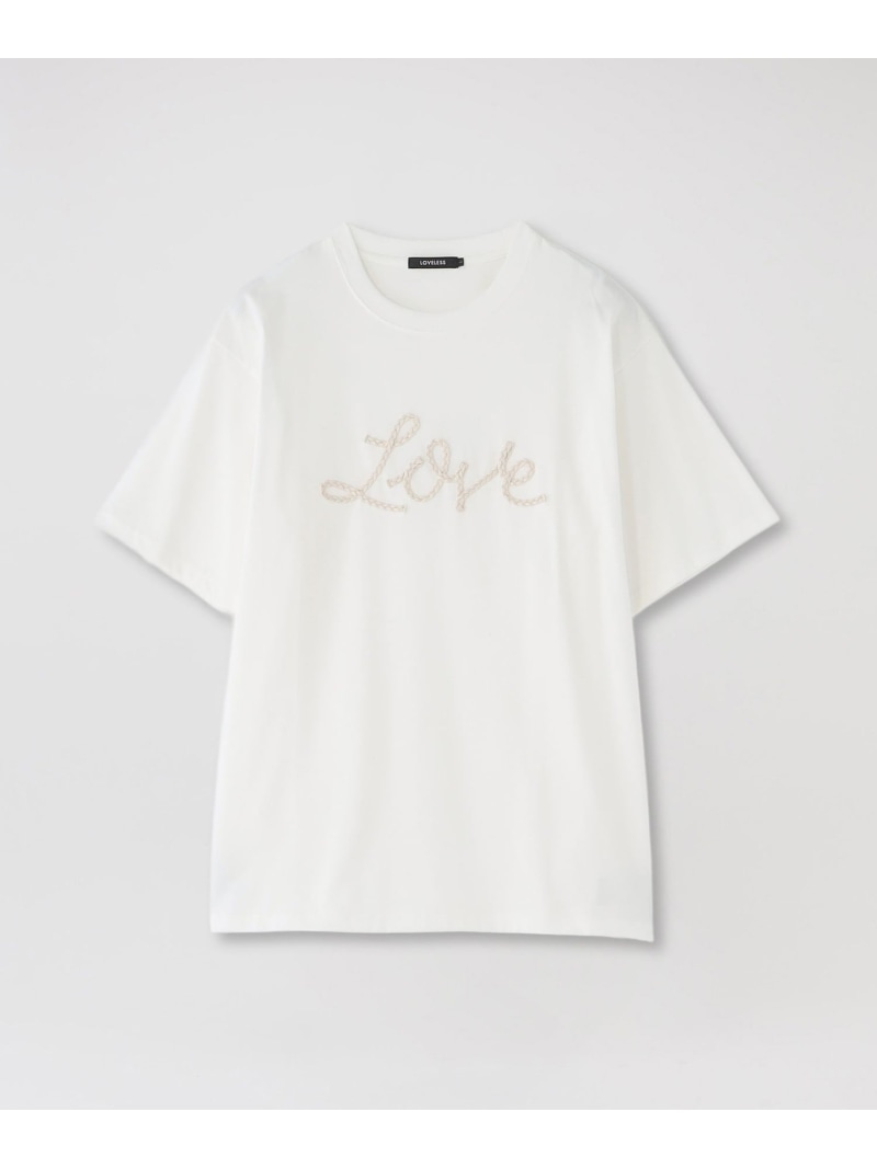 LOVELESS LOVEコード刺繍Tシャツ ラブレス トップス カットソー・Tシャツ ブラック ネイビー ホワイト【送料無料】｜ Fashion Men
