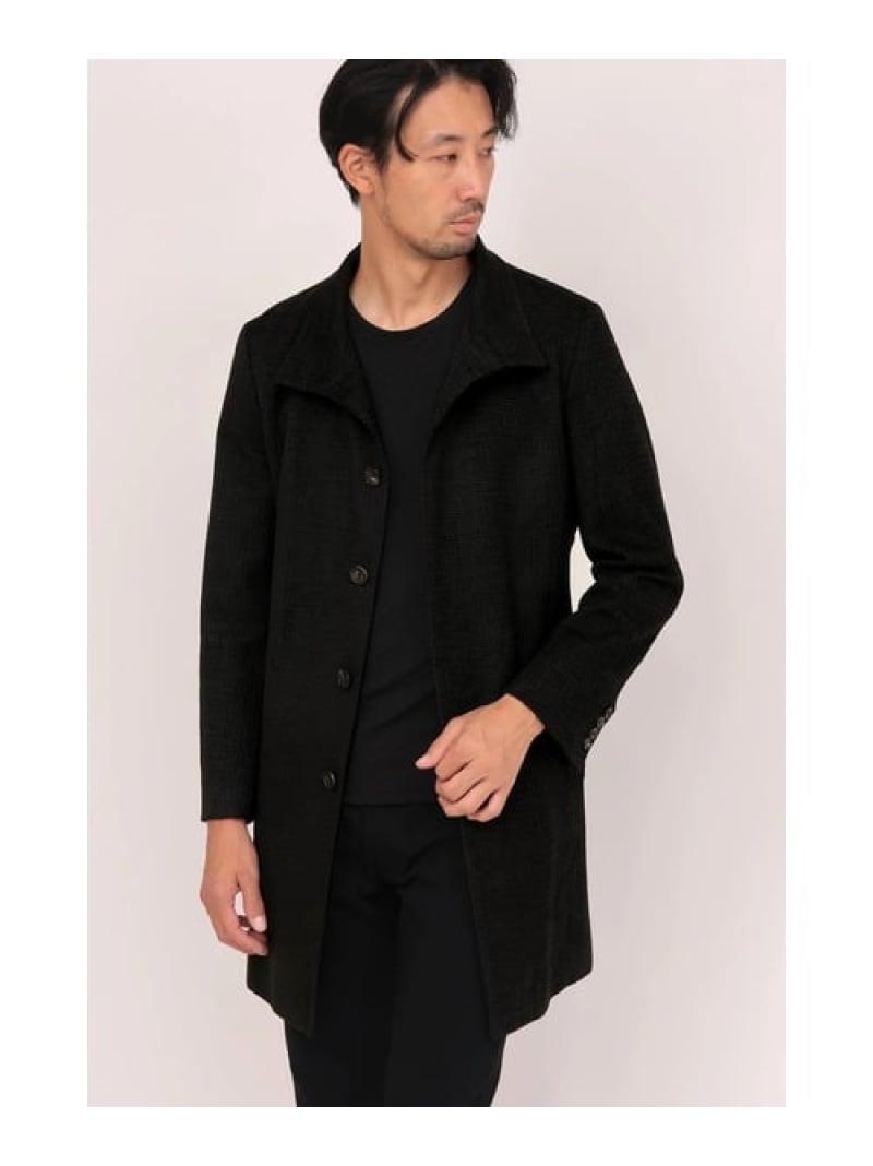 【SALE／30%OFF】HIGH STREET HIGH STREET&there4;ジオメトリックモールスタンドコート トルネードマート ジャケット・アウター その他のジャケット・アウター ブラック グレー【RBA_E】【送料無料】｜ Fashion Men