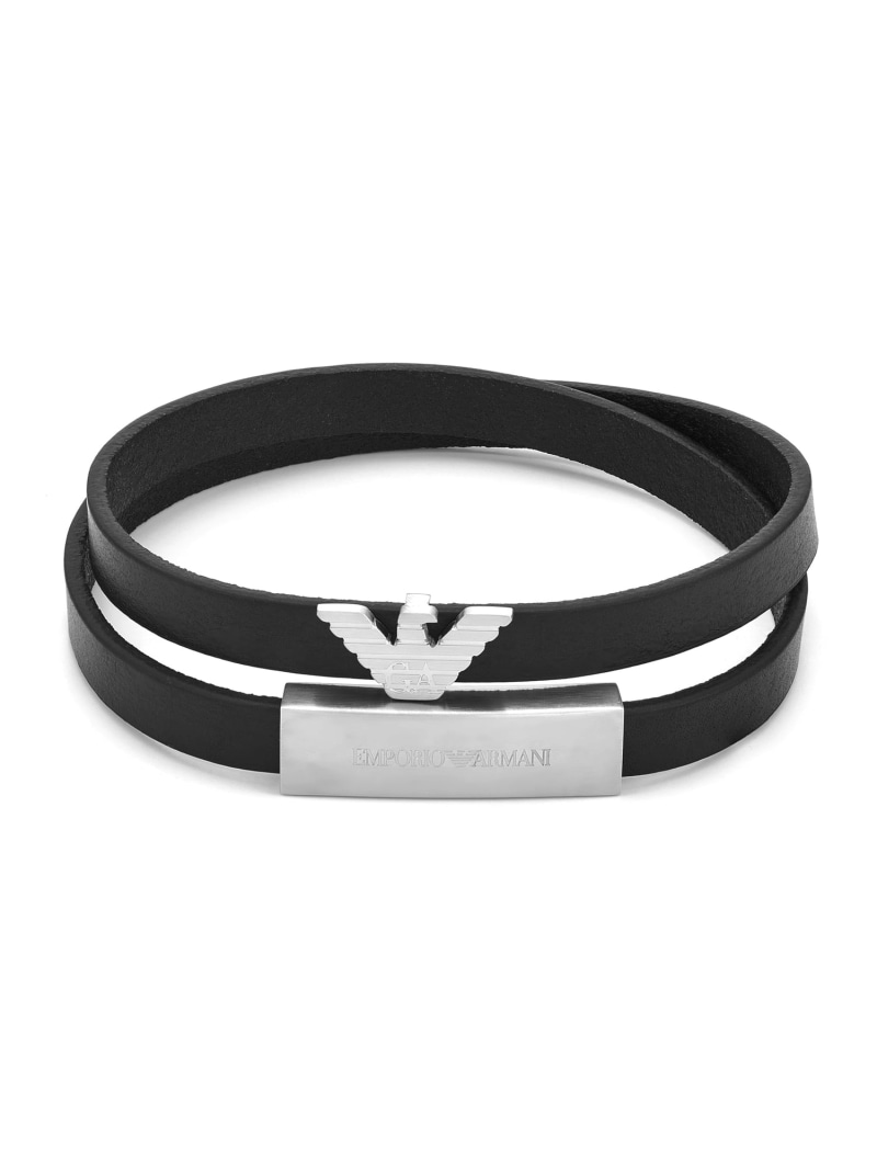 EMPORIO ARMANI エンポリオ・アルマーニ アクセサリー メンズ ブレスレット シルバー EGS3311040 ウォッチステーションインターナショナル アクセサリー・腕時計 ブレスレット・バングル ブラック【送料無料】
