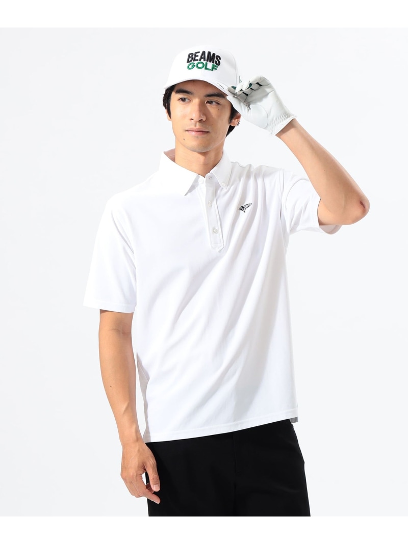 BEAMS GOLF ORANGE LABEL ORANGE LABEL / ワンポイント ボタンダウン ポロシャツ 26SS ビームス ゴルフ トップス ポロシャツ ホワイト ブラック【送料無料】