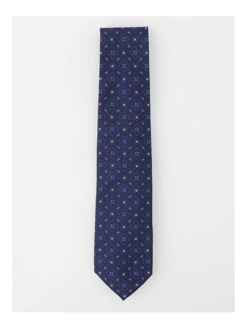 Aquascutum MEN フラワーモチーフタイ アクアスキュータム 背広・フォーマル タイ・蝶タイ ブドウ酒赤いこと 米国海軍【貨物輸送無料】 バッグ・小物・ブランド雑貨-ネクタイ
