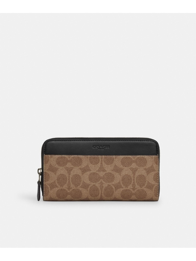 【SALE／40%OFF】COACH OUTLET 【公式】アコーディオン ウォレット・シグネチャー キャンバス コーチ　アウトレット 財布・ポーチ・ケース 財布 ベージュ【RBA_E】【送料無料】