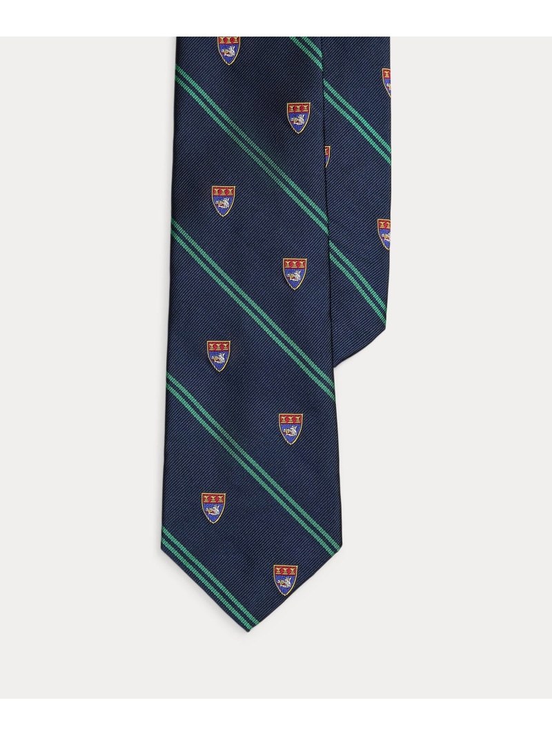 POLO RALPH LAUREN ストライプド シルク クラブ ネクタイ ラルフローレン スーツ・フォーマル ネクタイ・蝶ネクタイ ネイビー【送料無料】