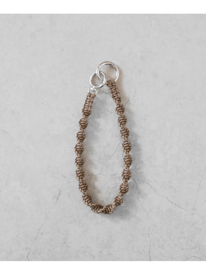 SENTI SPIRAL BRAIDING LEATHER WALLETCORD 螺旋編みレザーウォレットコード コンポジット ファッション雑貨 その他のファッション雑貨 ブラック ブラウン【送料無料】