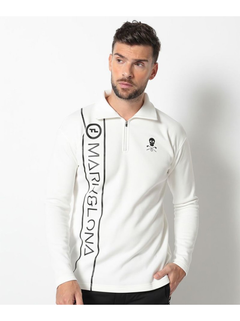 MARK & LONA AST Stand Zip Shirts | MEN マークアンドロナ トップス カットソー・Tシャツ ホワイト【送料無料】