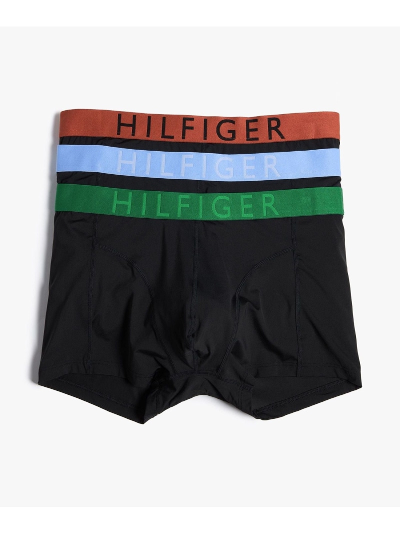 TOMMY HILFIGER ウエストバンドクーリングタッチトランクス 3枚風呂敷き包み トミーヒルフィガー 下穿き・お部屋お召しもの ボクサーズボン下・さる股引き パープル【貨物輸送無料】 メンズ-インナー・下着・ナイトウェア-インナー・下着