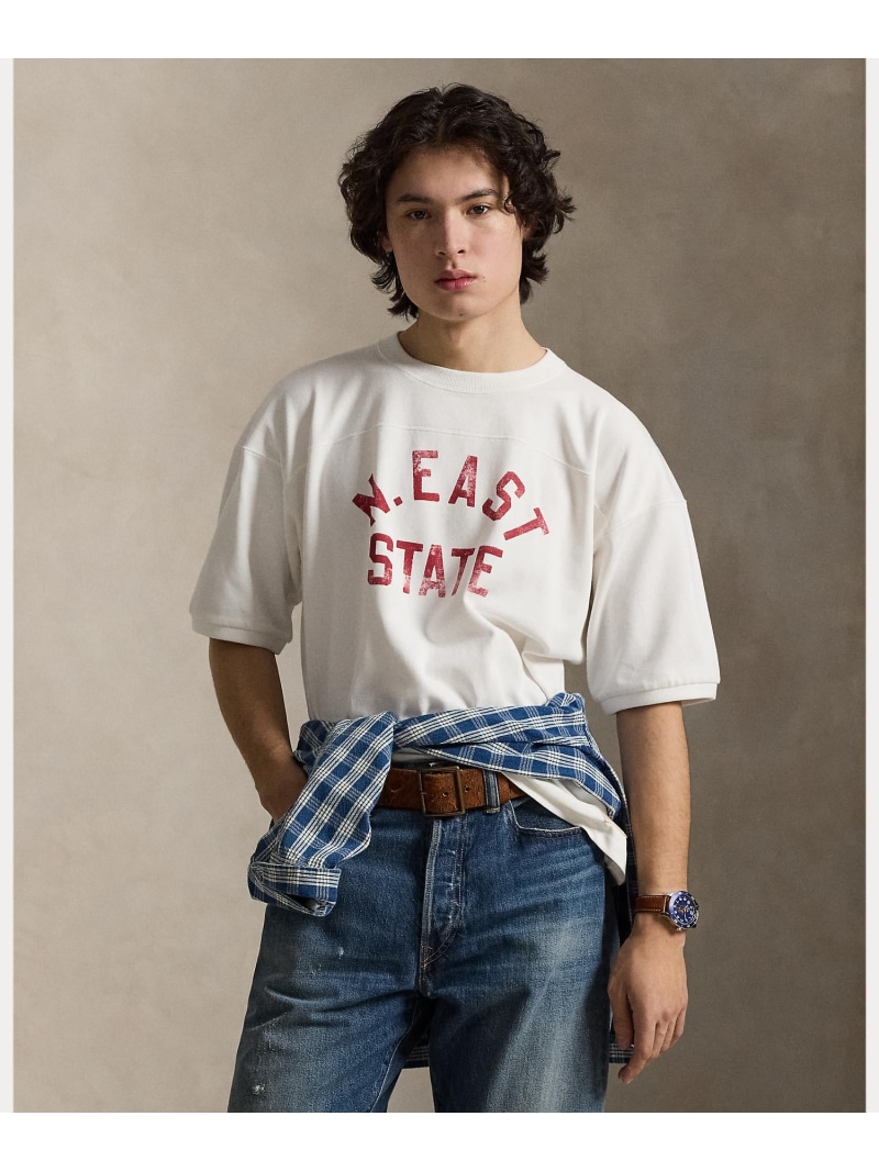 POLO RALPH LAUREN 伸び伸びする 嵌まる プルオーバー グラフィック プルオーバー ラルフローレン トップス カットソー・プルオーバー 白いこと【貨物輸送無料】