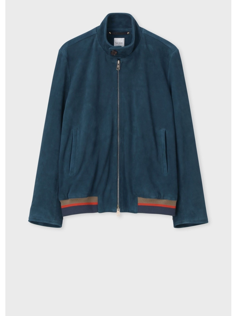 Paul Smith カラースウェード ハリントンジャケット ポール・スミス ジャケット・アウター その他のジャケット・アウター ピンク ネイビー【送料無料】| Fashion Men