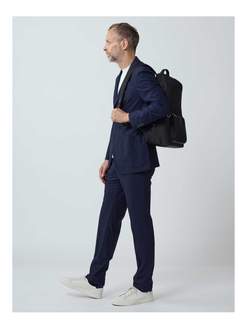 Aquascutum MEN TEC.3 Backpack アクアスキュータム 御徒面子 余分の物の御徒面子 黒いこと【貨物輸送無料】