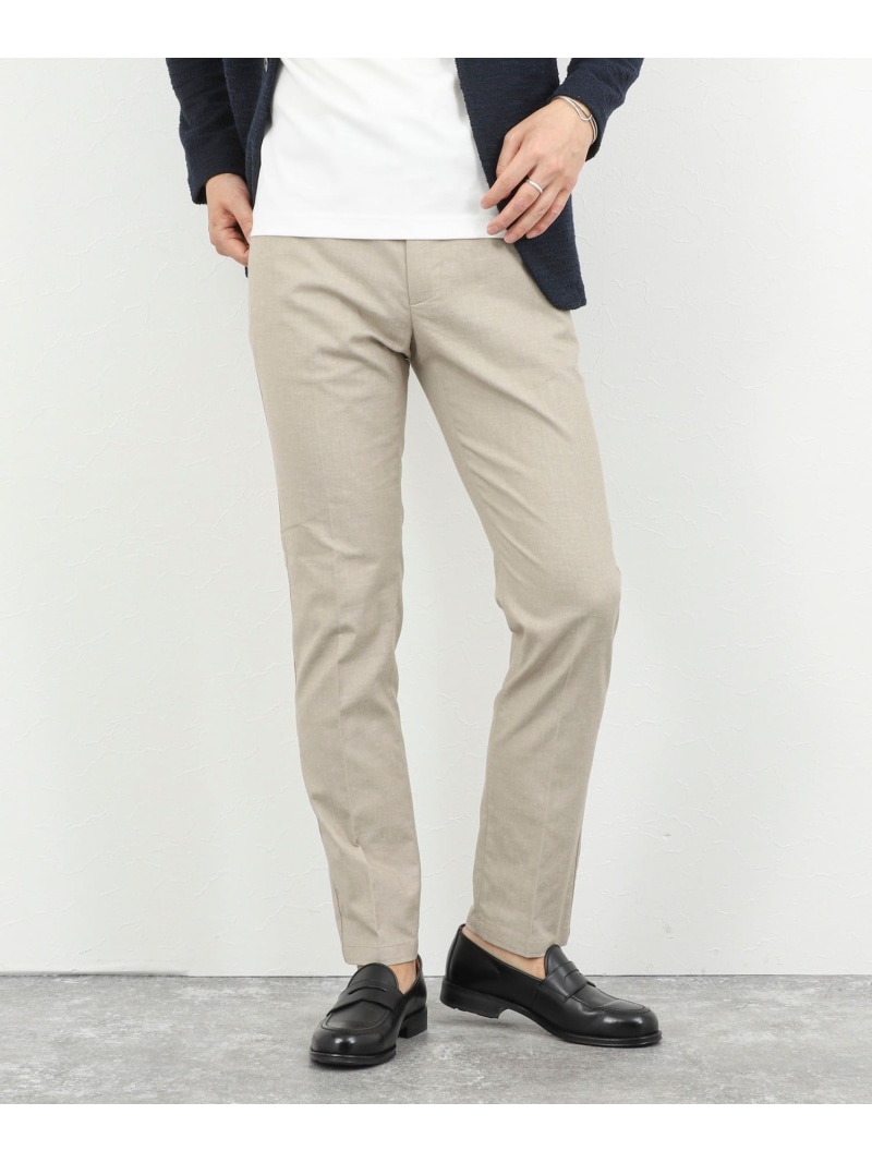 NOLLEY'S goodman 《ビジカジ対応》綿麻COOLMAX スリムフィットパンツ 26SS ノーリーズ パンツ その他のパンツ グレー ベージュ ネイビー【送料無料】｜ Fashion Men
