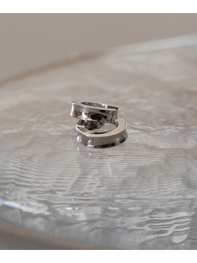 SENTI HOLLOW EARRINGS 2P 中空ピアス(両耳/シルバー925) コンポジット アクセサリー・腕時計 イヤリング・イヤーカフ シルバー ゴールド【送料無料】